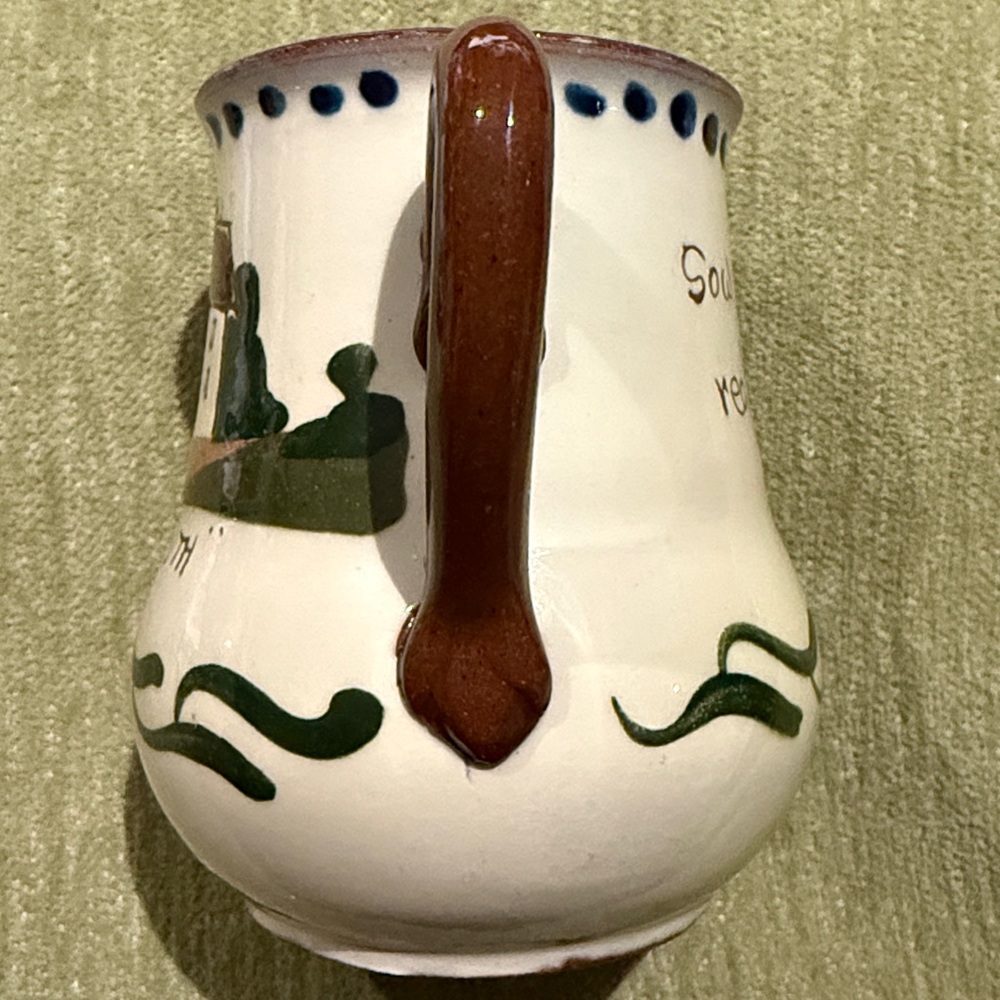 Vintage Watcombe? Pottery Motto Ware Souvenir Lynmouth Devon England Pitcher Jug - Picture 9 of 13